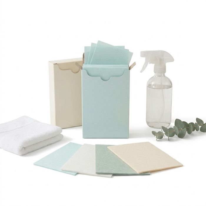Bathroom surface cleaning sheets