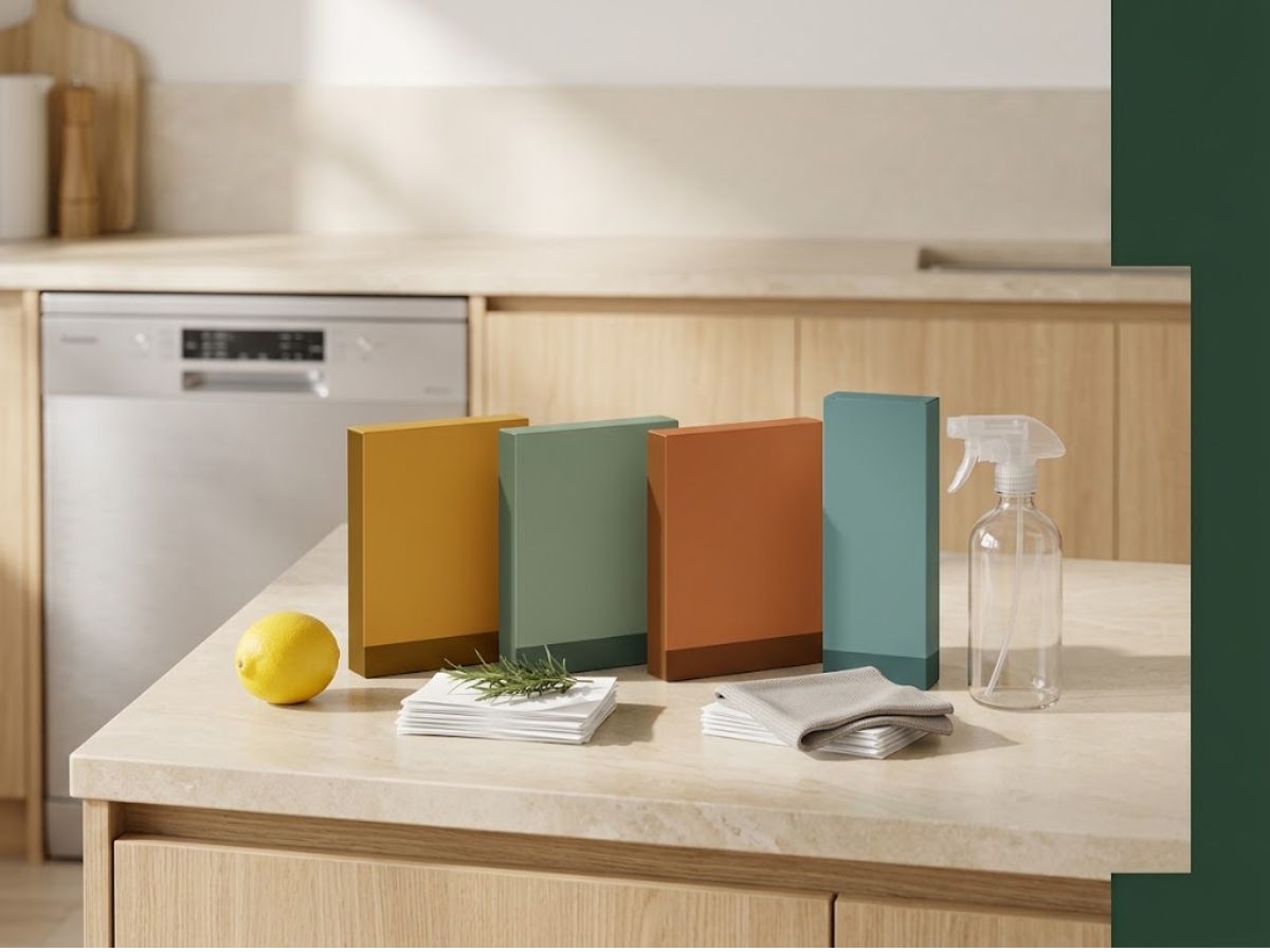 Dishwasher, kitchen-surface, grease-cleaning and spray-refill sheets